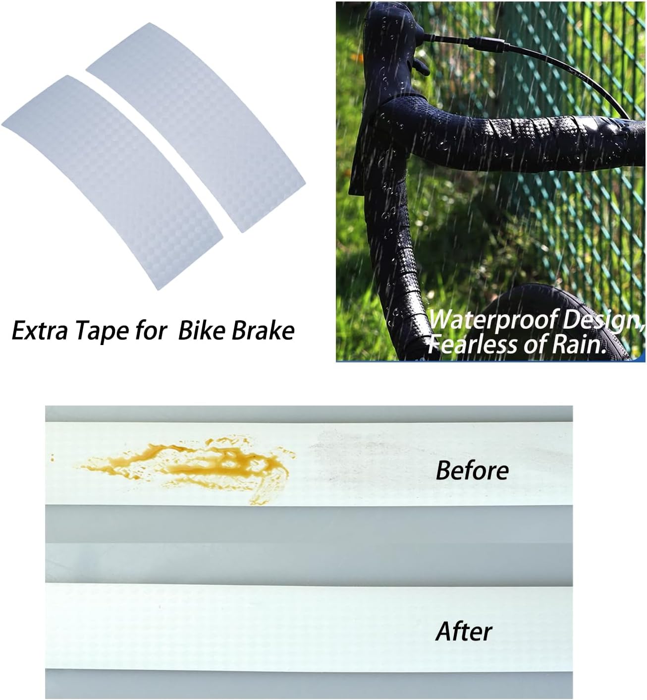 KINGOU Carbon Fiber PU Leather Road Bike Handlebar Tape Bar Tapes - 2PCS Per Set
