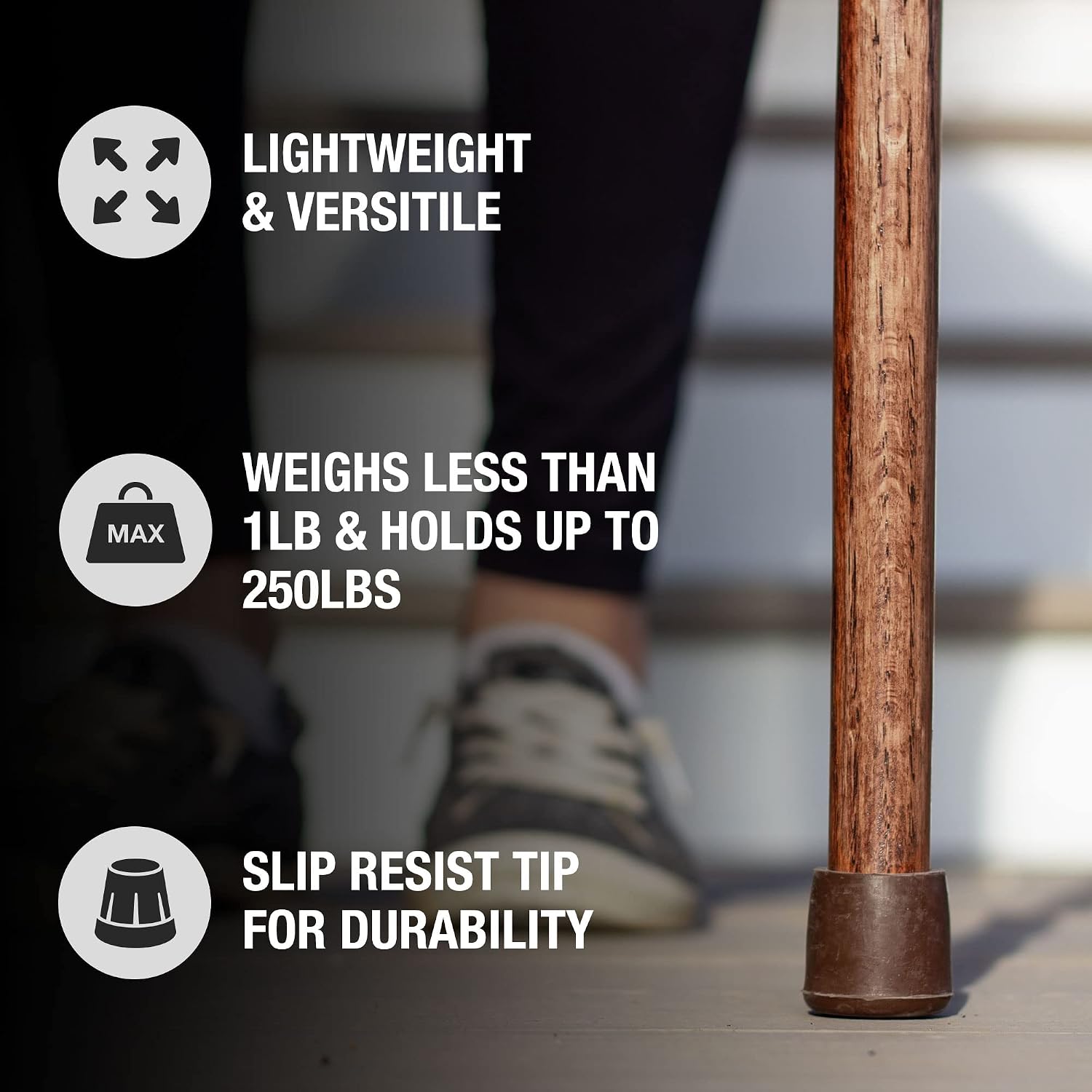 Brazos Handcrafted Wood Walking Cane, Twisted Oak, Derby Style Handle, for Men & Women, Made in The USA