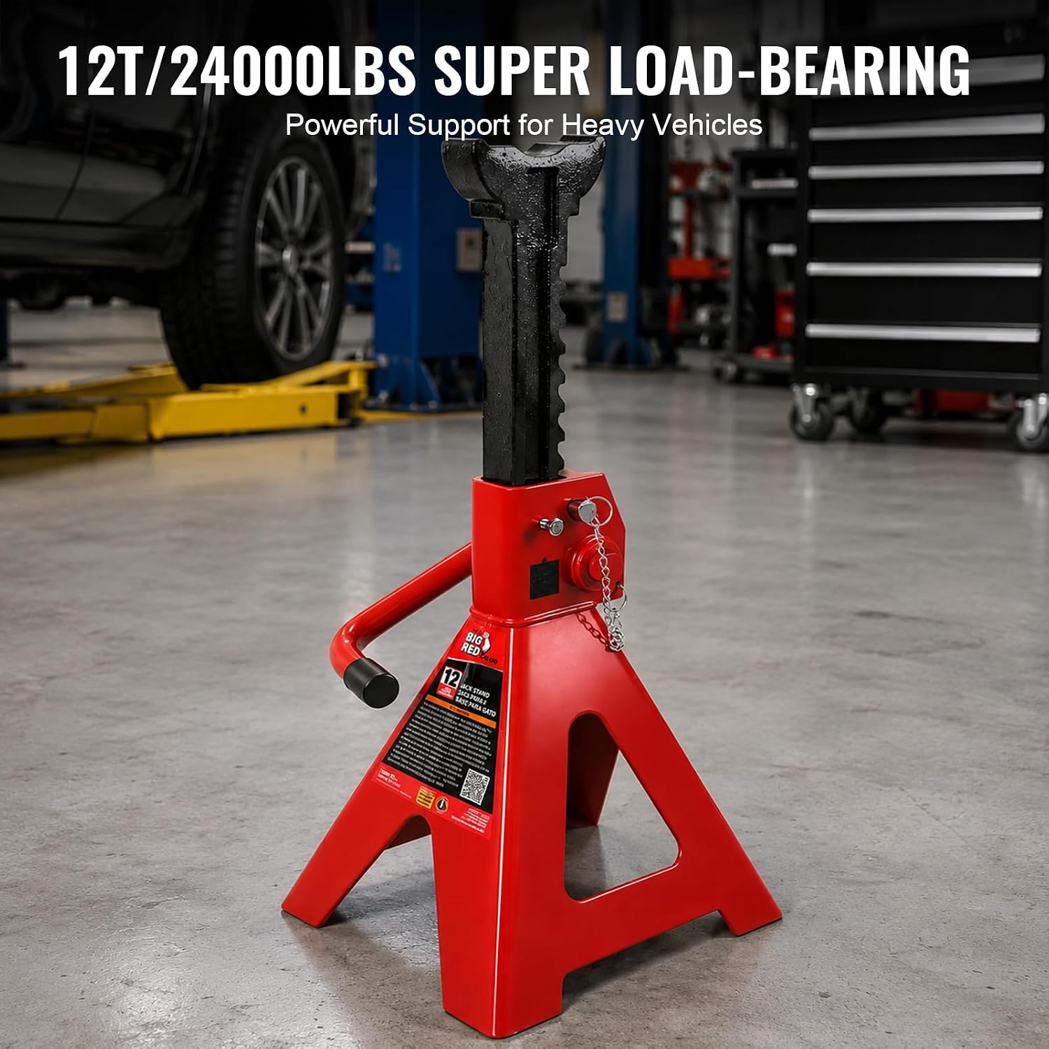 BIG RED Torin Hydraulic Trolley Floor Jack Combo with 2 Jack Stands, 2 Ton Capacity (T82001)
