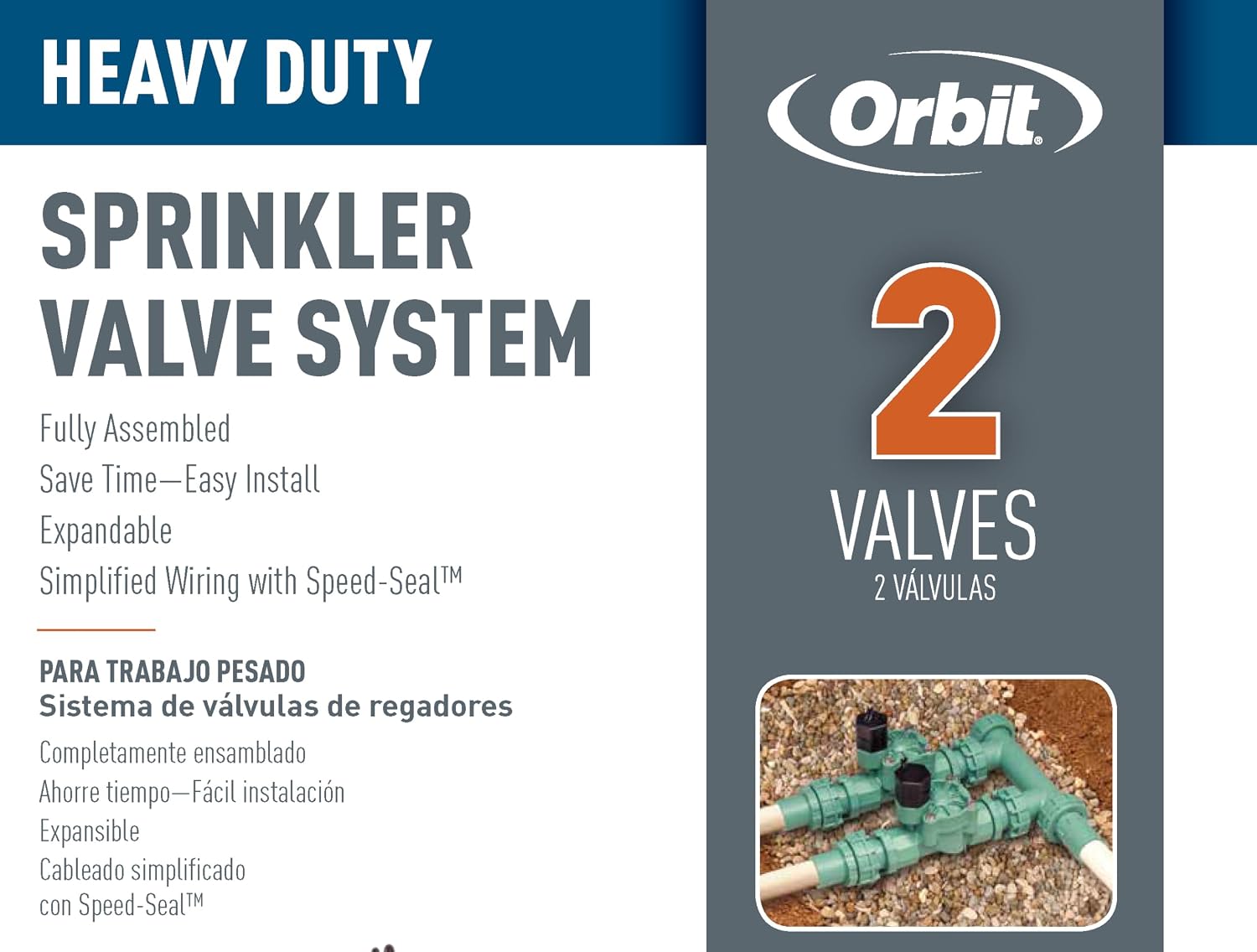 Orbit 57250 2-Valve Heavy Duty Preassembled Manifold