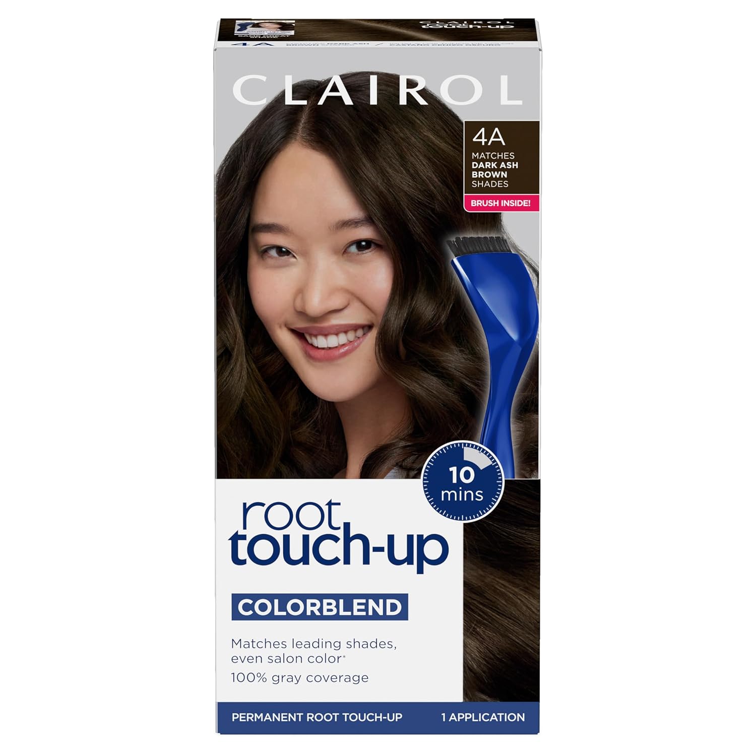 Clairol Root Touch Up Permanent Hair Dye, 6 Light Brown, Pack of 2