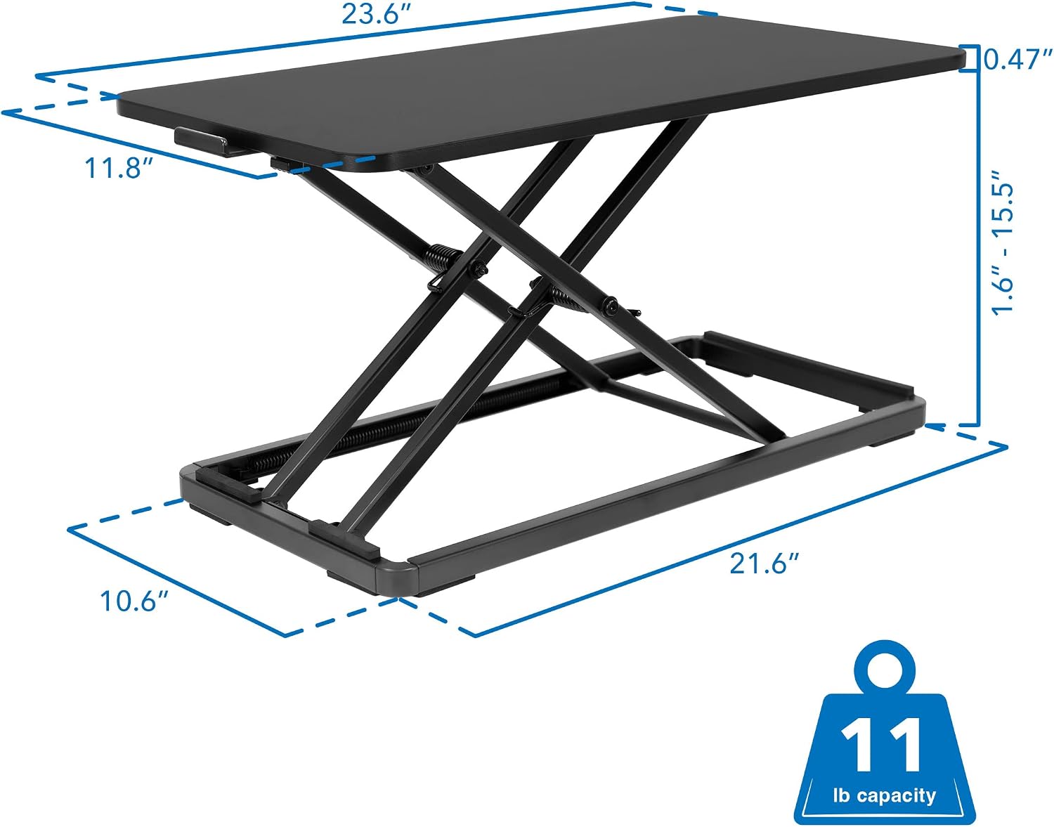 Mount-It! Standing Keyboard Tray, Height Adjustable Keyboard and Mouse Riser for Desk, Sit Stand Keyboard Platform