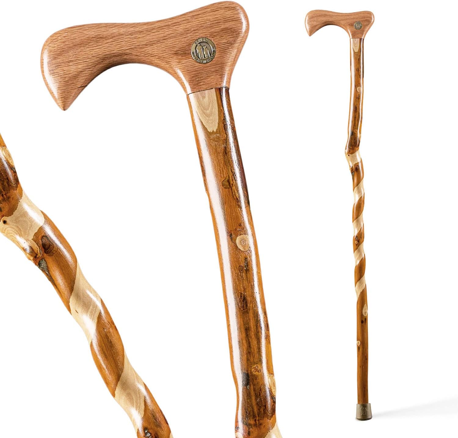 Brazos Wooden Walking Canes for Men and Women, Stable Walking Sticks for Seniors, Made in The USA