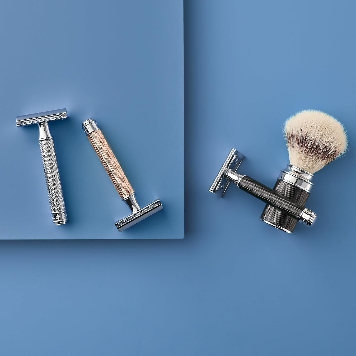 MÜHLE R89 Grande Double Edge Safety Razor for Men, Chrome, Closed Comb Head | Durable lustrous construction