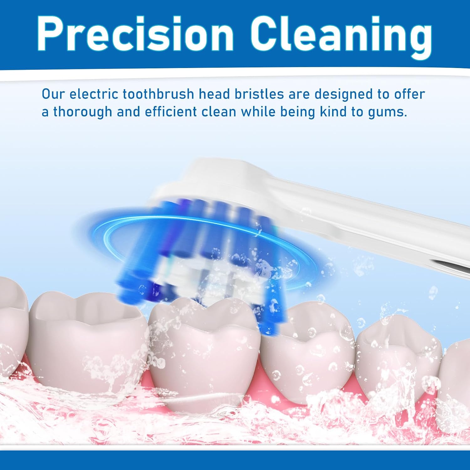 Replacement Toothbrush Heads Compatible with Oral B Braun | Professional 4Pack Electric Toothbrush Replacement Brush Heads for Oral-B Pro Precision Clean and More,Soft Dupont Bristles
