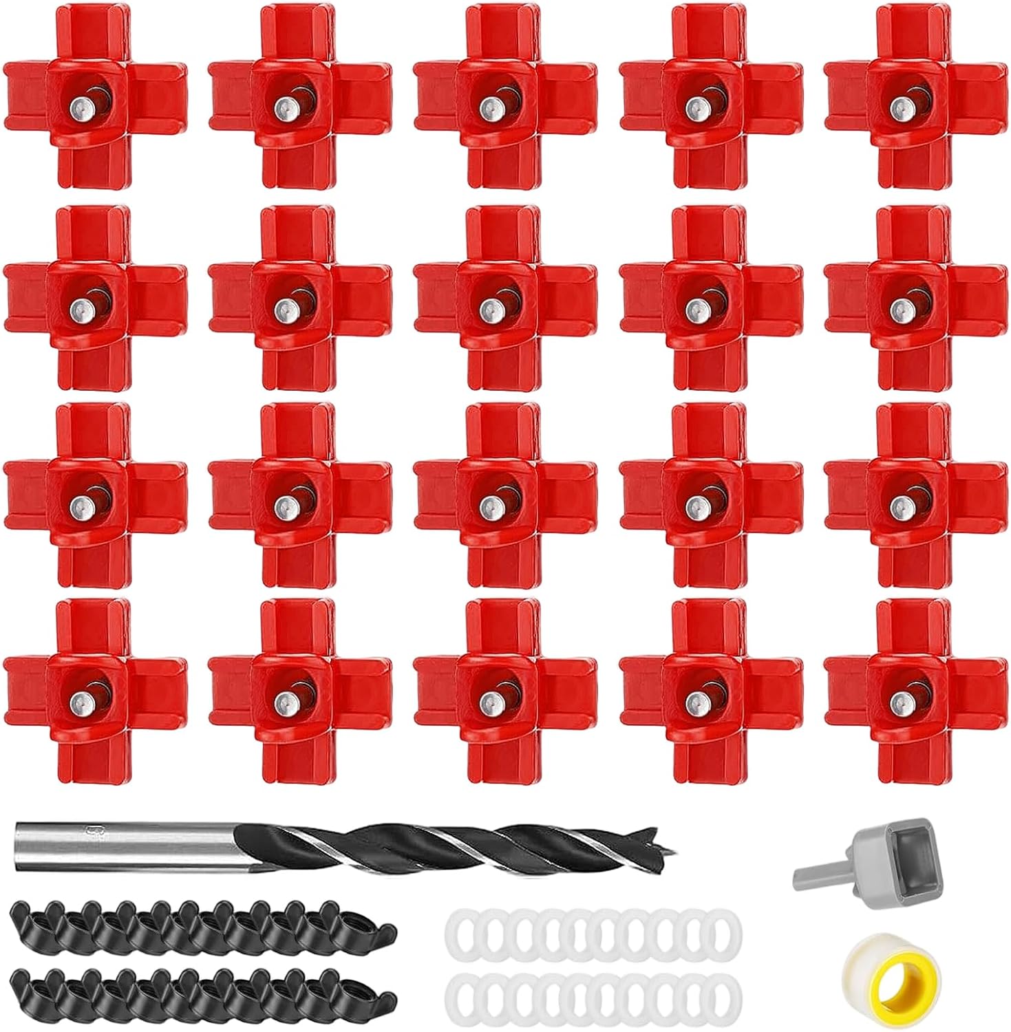 20 Pack Chicken Waterer Nipples for Chicks to Chickens with Drill Bits | Water Saving Design, Easy Install Leakproof Poultry Watering System, Chicken Coop Accessories, Quail Water Feeder