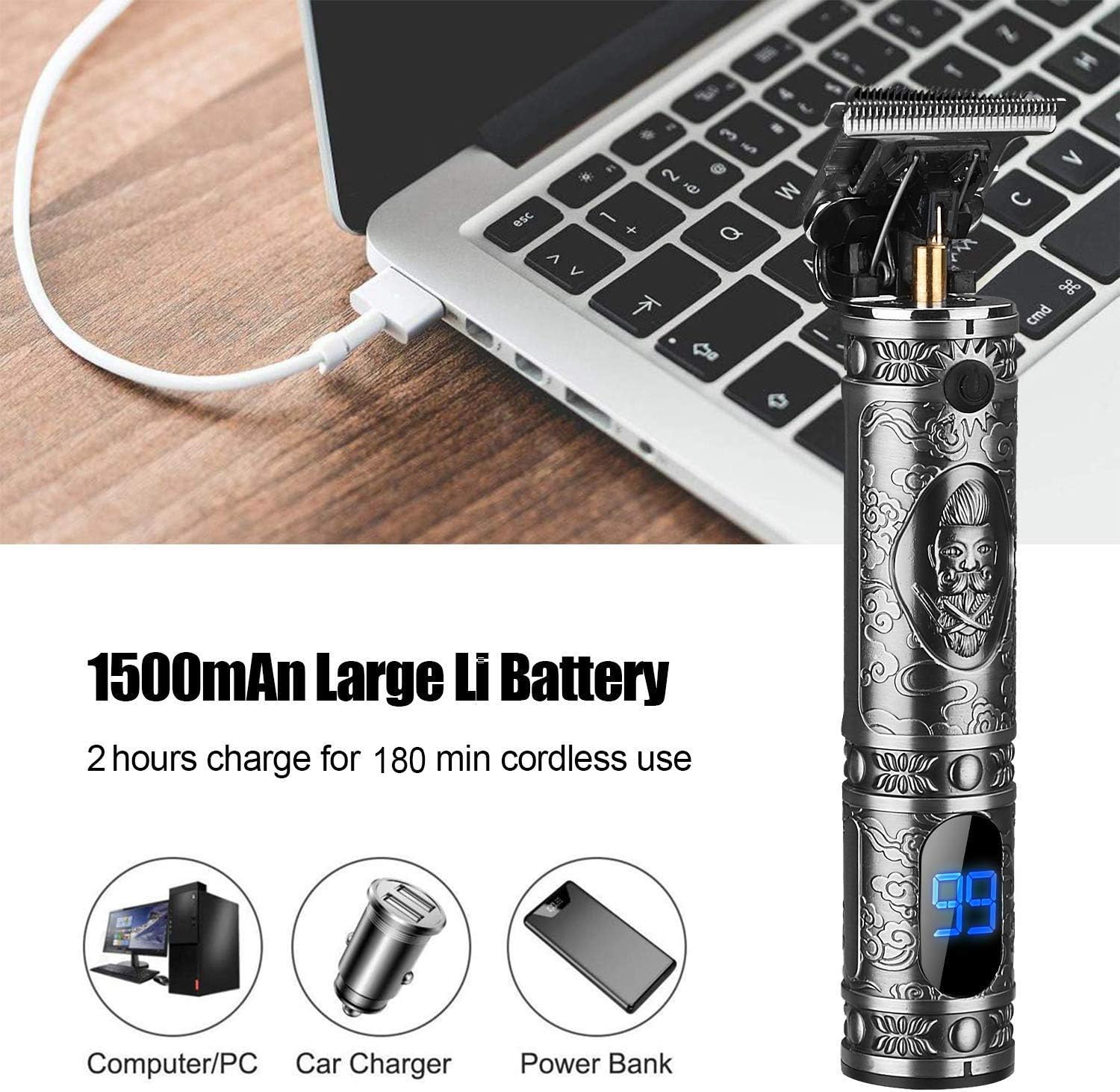 Suttik Hair Clippers for Men, Professional Hair & Beard Trimmer for Men, Mustache Trimmer T-Blade Hair Liner Edgers