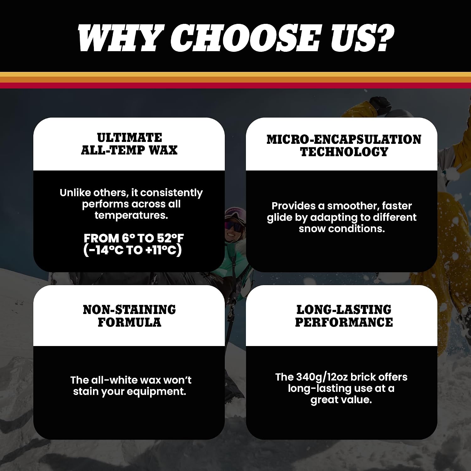 Hertel Super HotSauce All Temperature Ski and Snowboard Wax - Easy to Apply