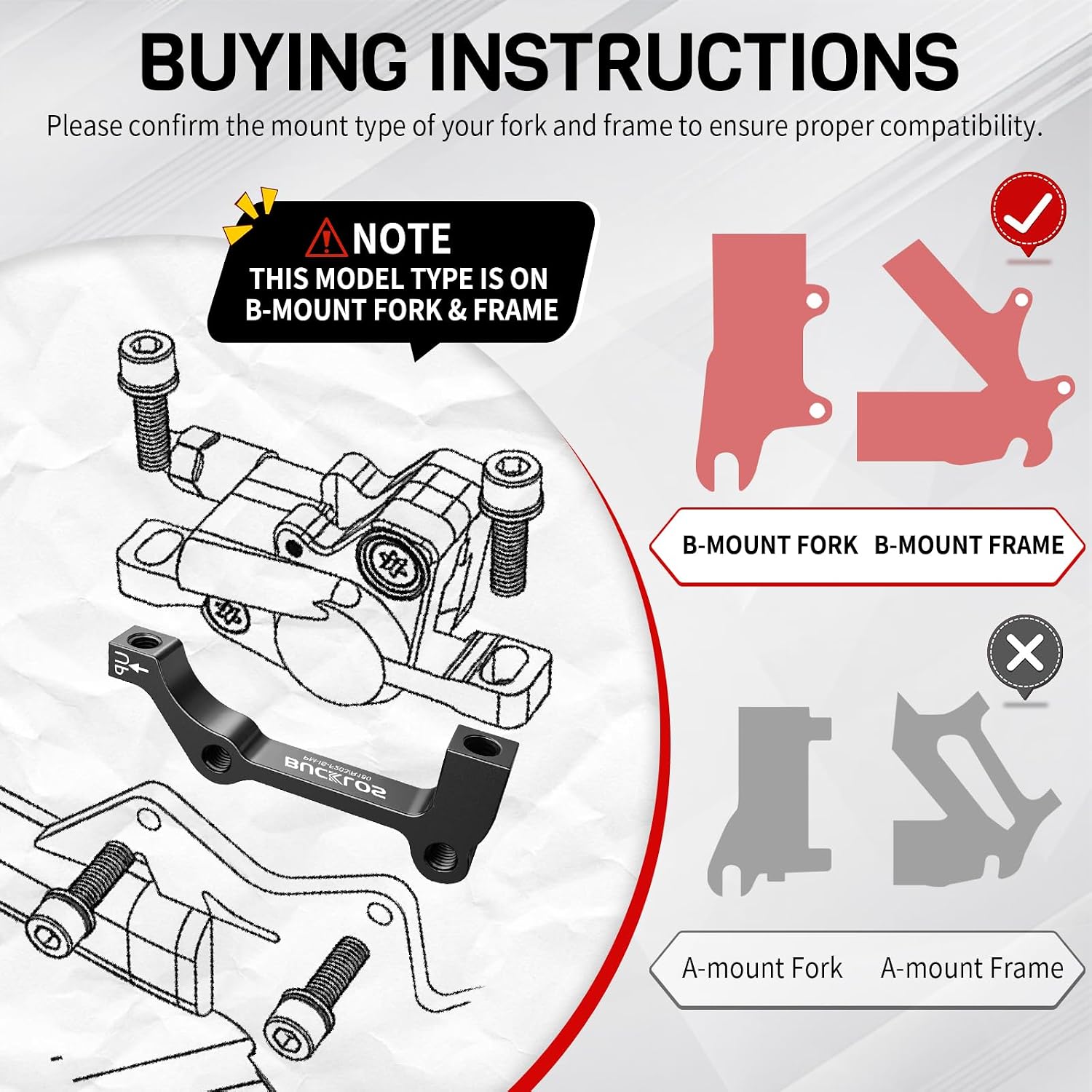 BUCKLOS MTB is Frame Rear 180mm Disc Brake Caliper Mount Adapter Parts