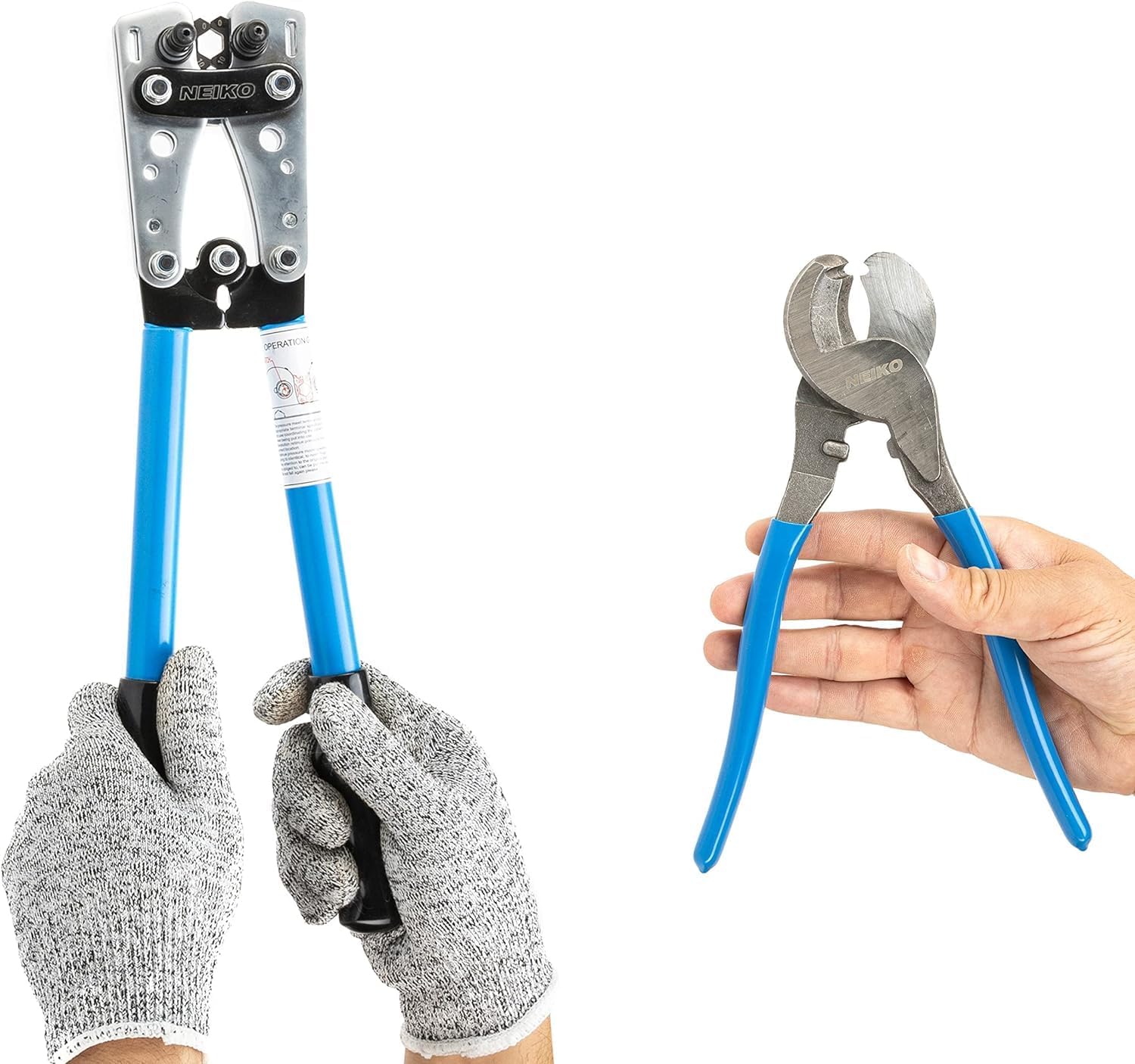 NEIKO 02037A Compact Wire Stripper | 4-in-1 Multi Purpose Electricians Pliers | Wire Crimper, Cutter and Gripper | 12-20 AWG Wire Service Tool | Crimps Insulated & Non-Insulated | Electrical Stripping