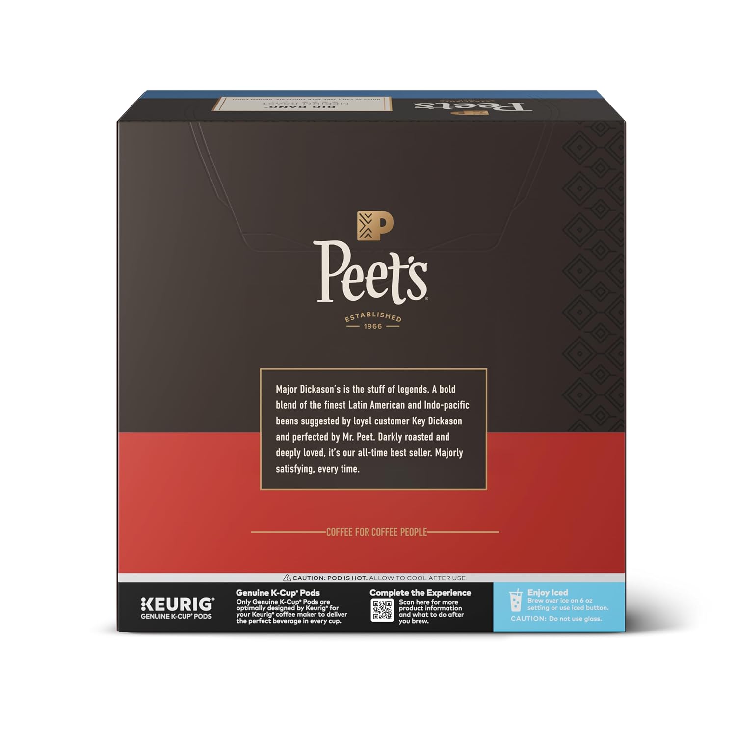 Peet's Coffee, Dark Roast Keurig K-Cup Pods, 100% Arabica Coffee - Major Dickason's Blend 32 Count (1 Box of 32 K-Cup Pods)