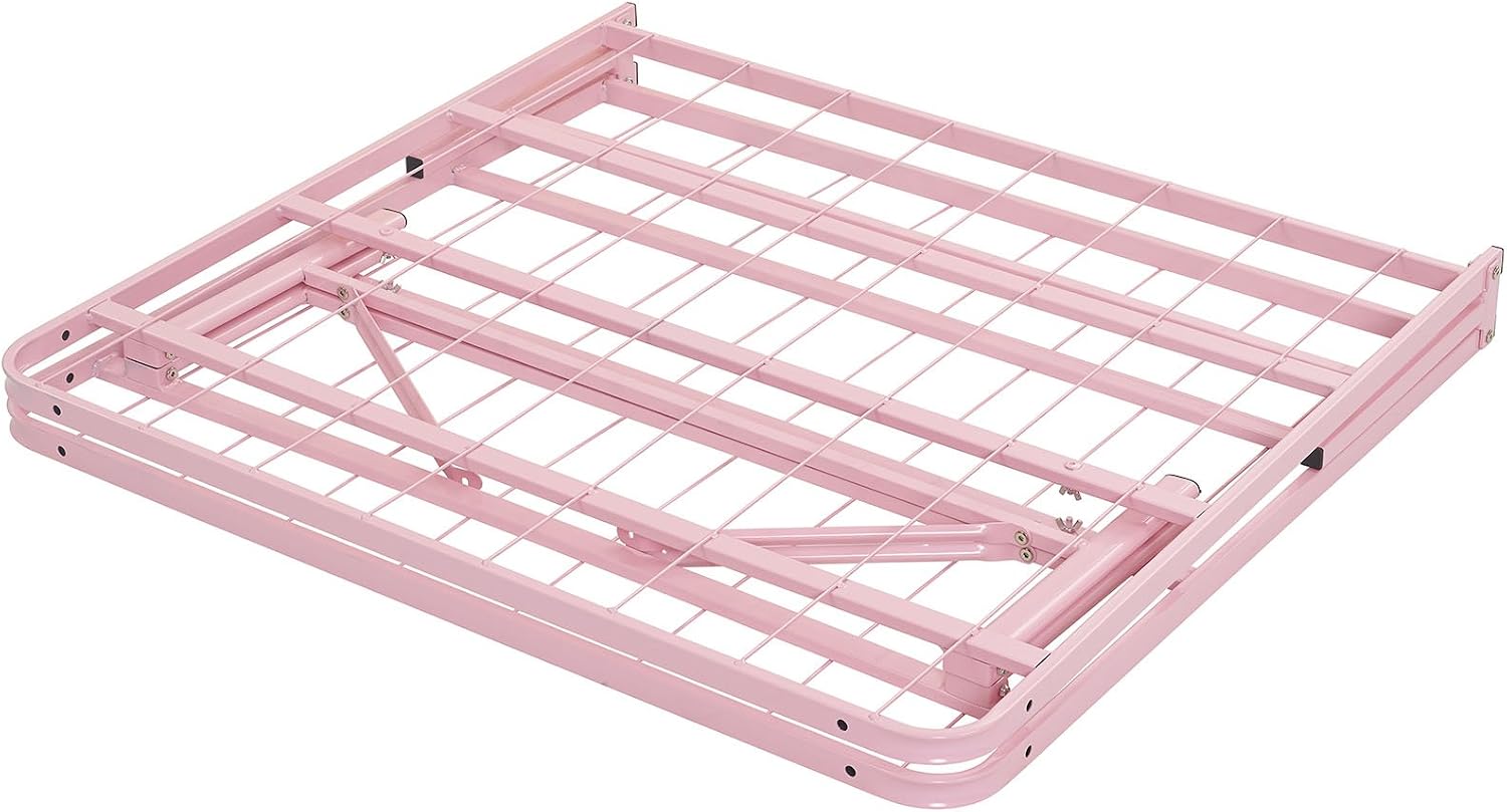 Modway Horizon Queen Bed Frame In Gray - Replaces Box Spring - Folding Metal Mattress Bed Frame