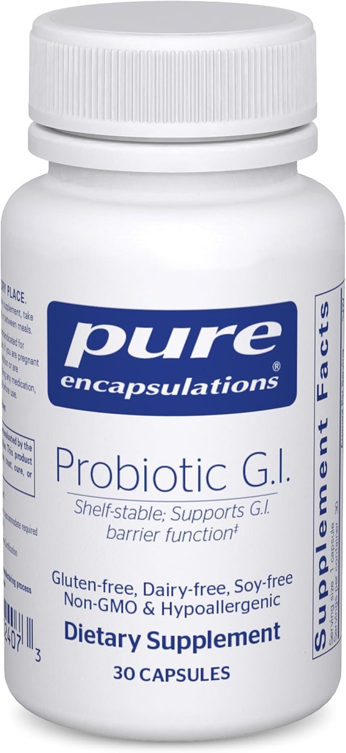 Pure Encapsulations Probiotic G.I. - Shelf Stable Probiotic for Intestinal Health & Gastrointestinal Support* - with Lactobacillus & Bifidobacterium - 60 Capsules | Shelf Stable Probiotic for Intestinal Health and Gastrointestinal Support*, with Lactobac…