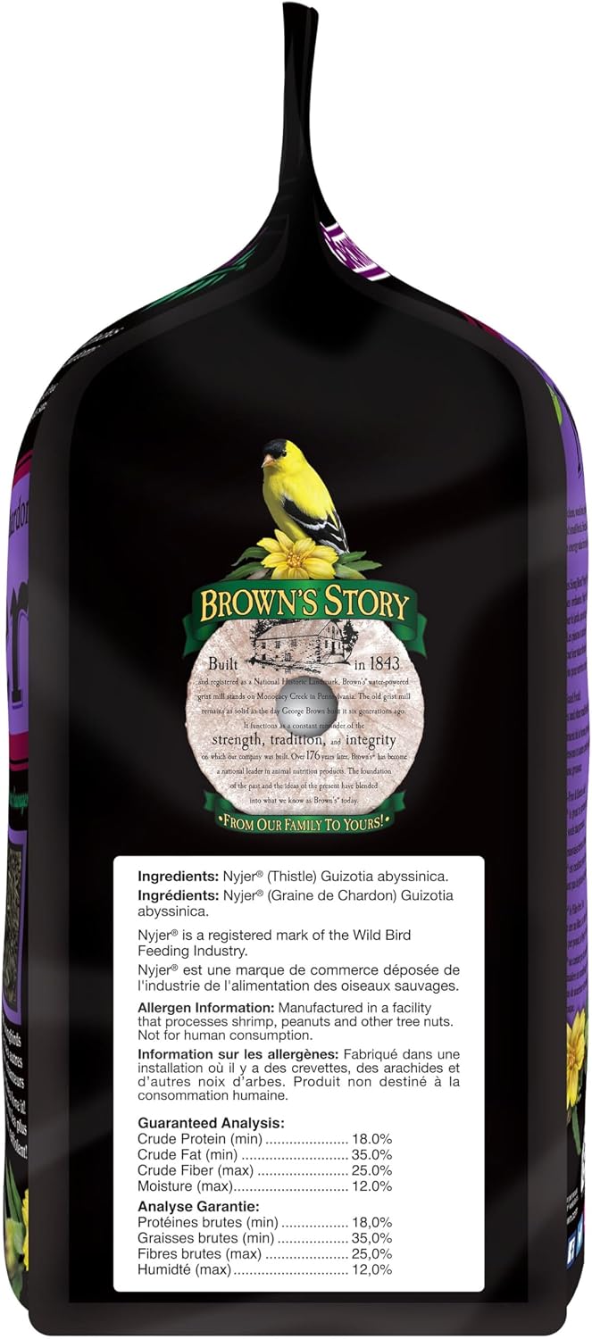 F.M. Brown's Song Blend Nyjer Thistle Seed for Pets, 5-Pound