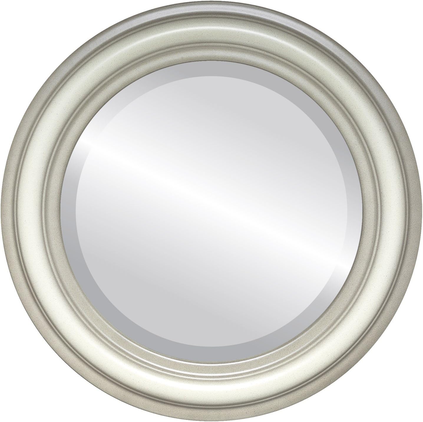 OVALCREST Round Beveled Wall Mirror for Home Decor - Philadelphia Style - Rubbed Bronze - 22x22 Outside Dimensions