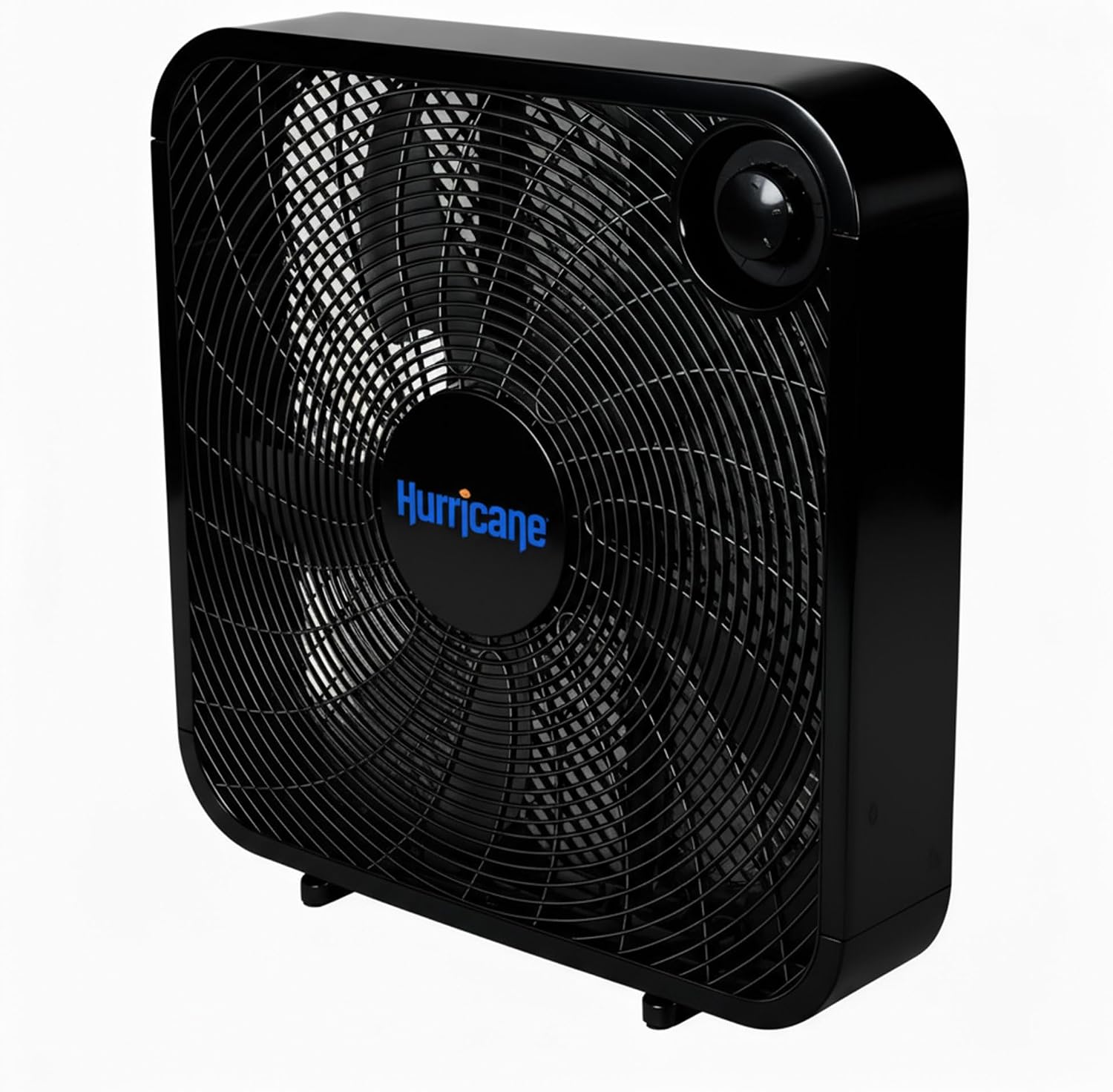 Hurricane Classic Floor Box Fan with 3 Speed Settings, White - 20in | Corded Portable Electric Air Cooling Unit w/ Powerful 2400 CFM Airflow for Home, Garage, Office, Bedroom & Basement