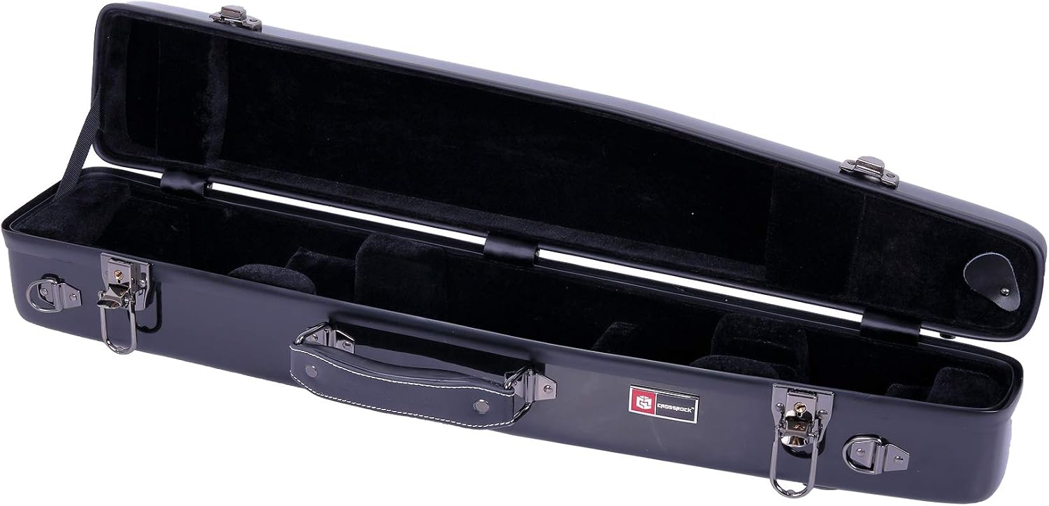 Crossrock Alto Saxophone Case-Fiberglass Hardshell with Backpack Straps in Blue
