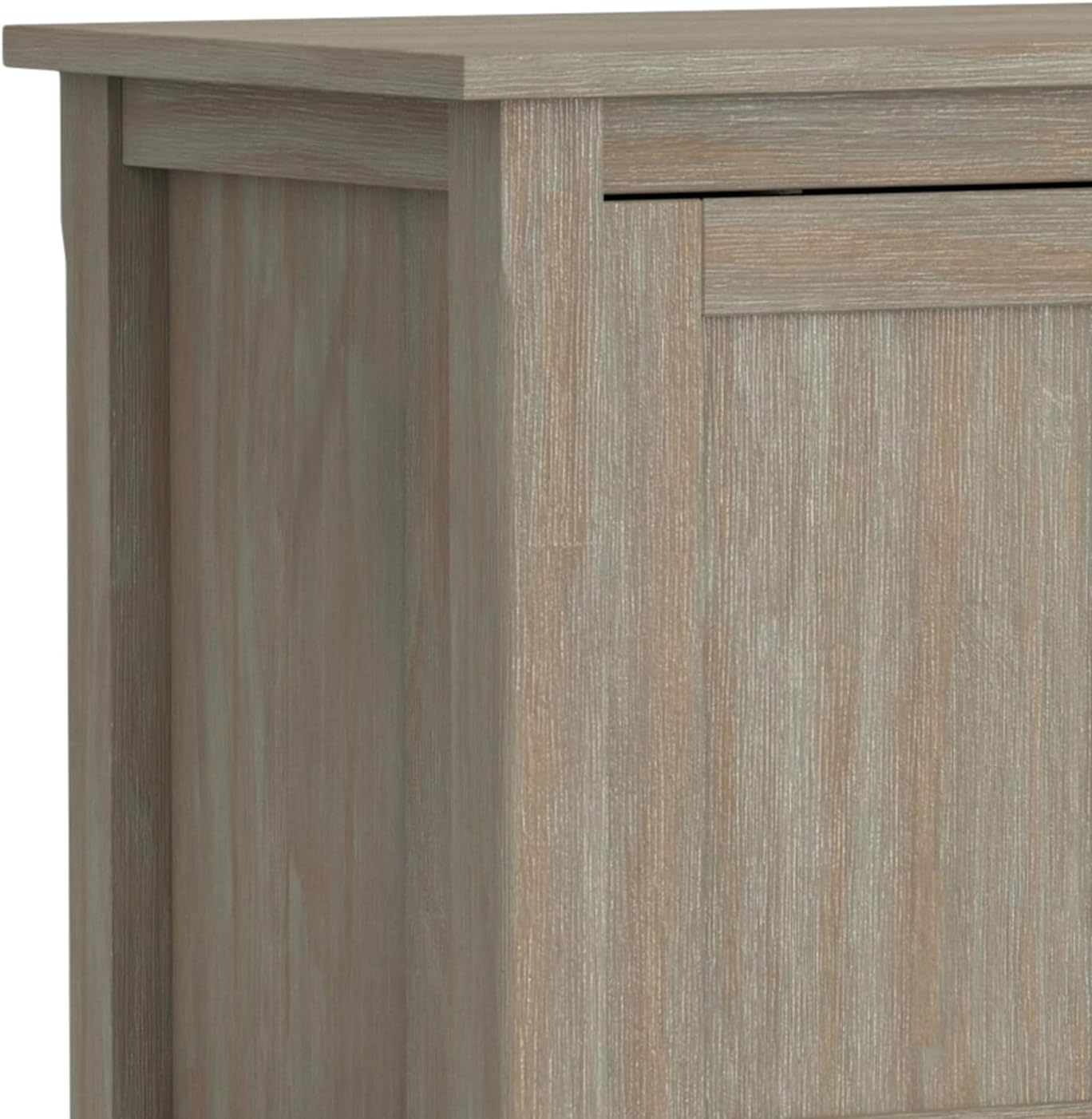 SIMPLIHOME Warm Shaker 47" Wide Solid Wood TV Stand in Light Golden Brown