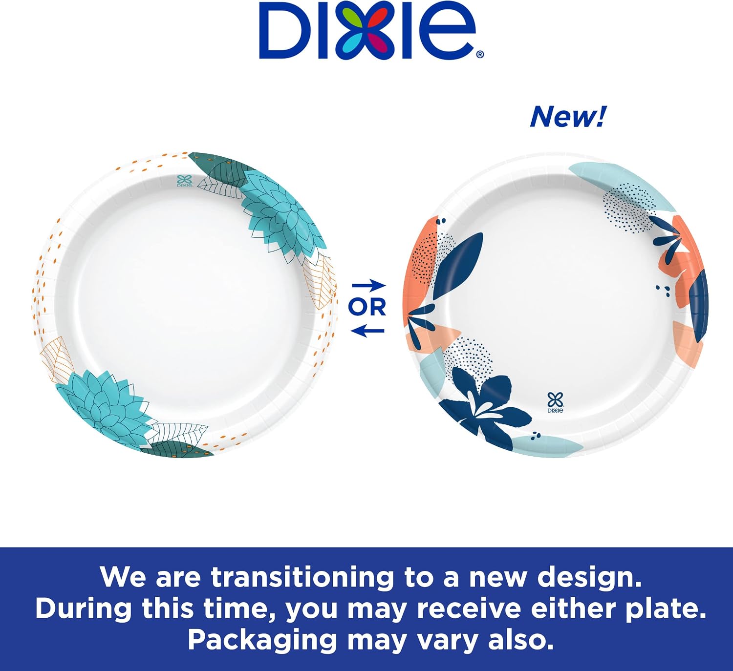 Dixie Large Paper Plates, 10 Inch, 54 Count, 2X Stronger, Microwave-Safe, Soak-Proof, Cut Resistant, Disposable Plates For Everyday Breakfast, Lunch, & Dinner Meals