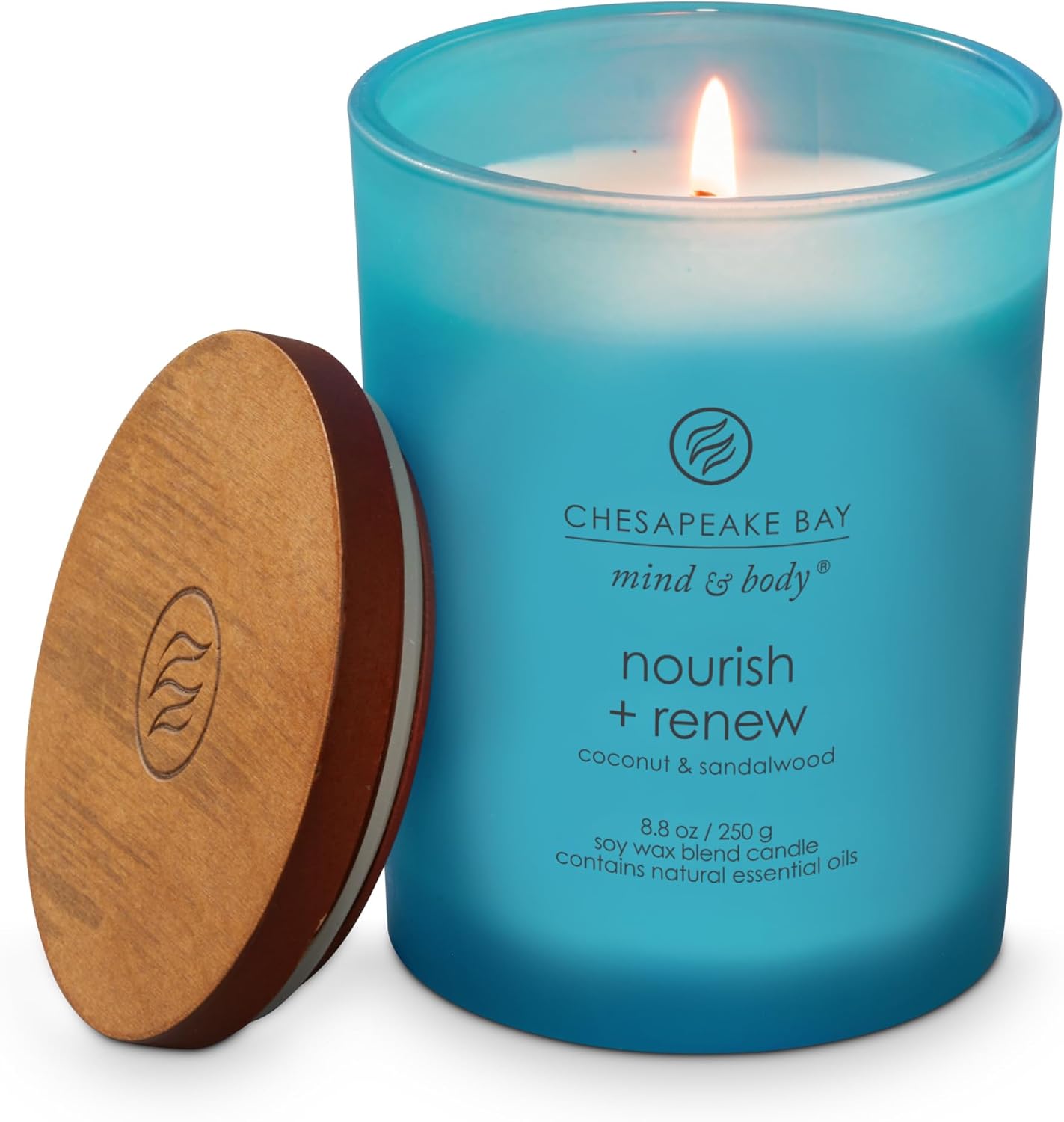 Chesapeake Bay Balance + Harmony Scented Candle Water Lily Pear Fragrance 50 Hours Burn Time Warm & Decorative Soy Wax Blend