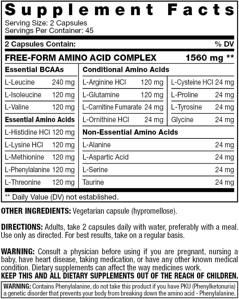 Amino Acid Complex - Supports Muscle Growth, Strength & Recovery