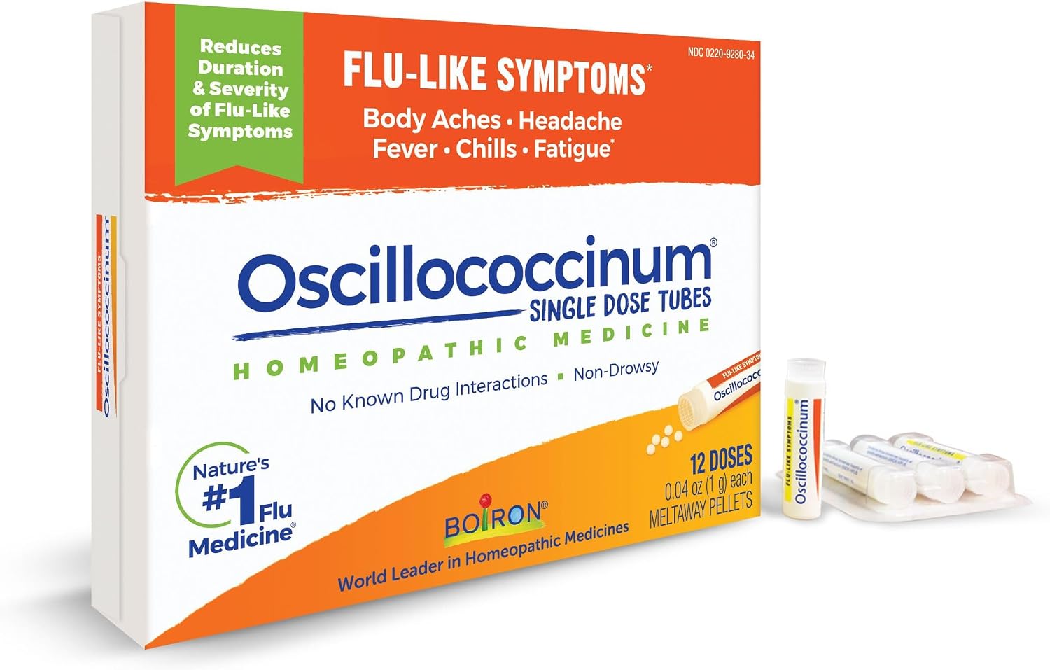 Boiron Oscillococcinum for Relief from Flu-Like Symptoms of Body Aches, Headache, Fever, Chills, and Fatigue - 30 Doses