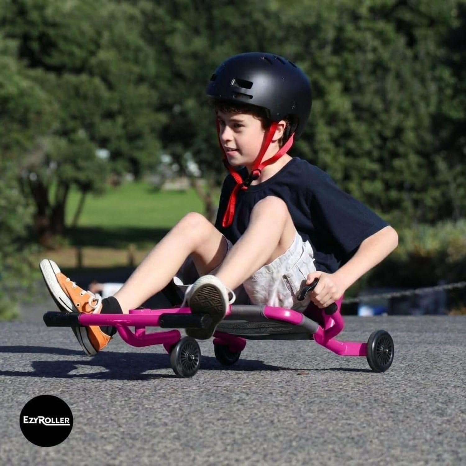 EzyRoller Classic X Ride On Toy for Kids, Ages 3-12, Up to 154 lbs - Black