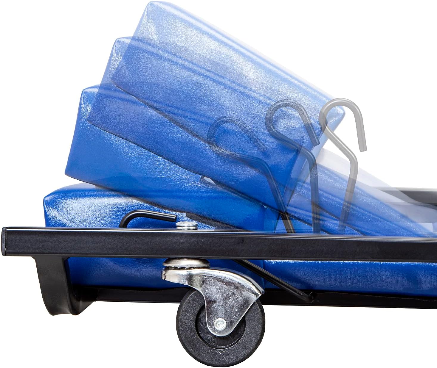 BIG RED TR6452 Torin Rolling Garage/Shop Creeper: 40" Padded Mechanic Cart with Adjustable Headrest and 6 Casters, Red