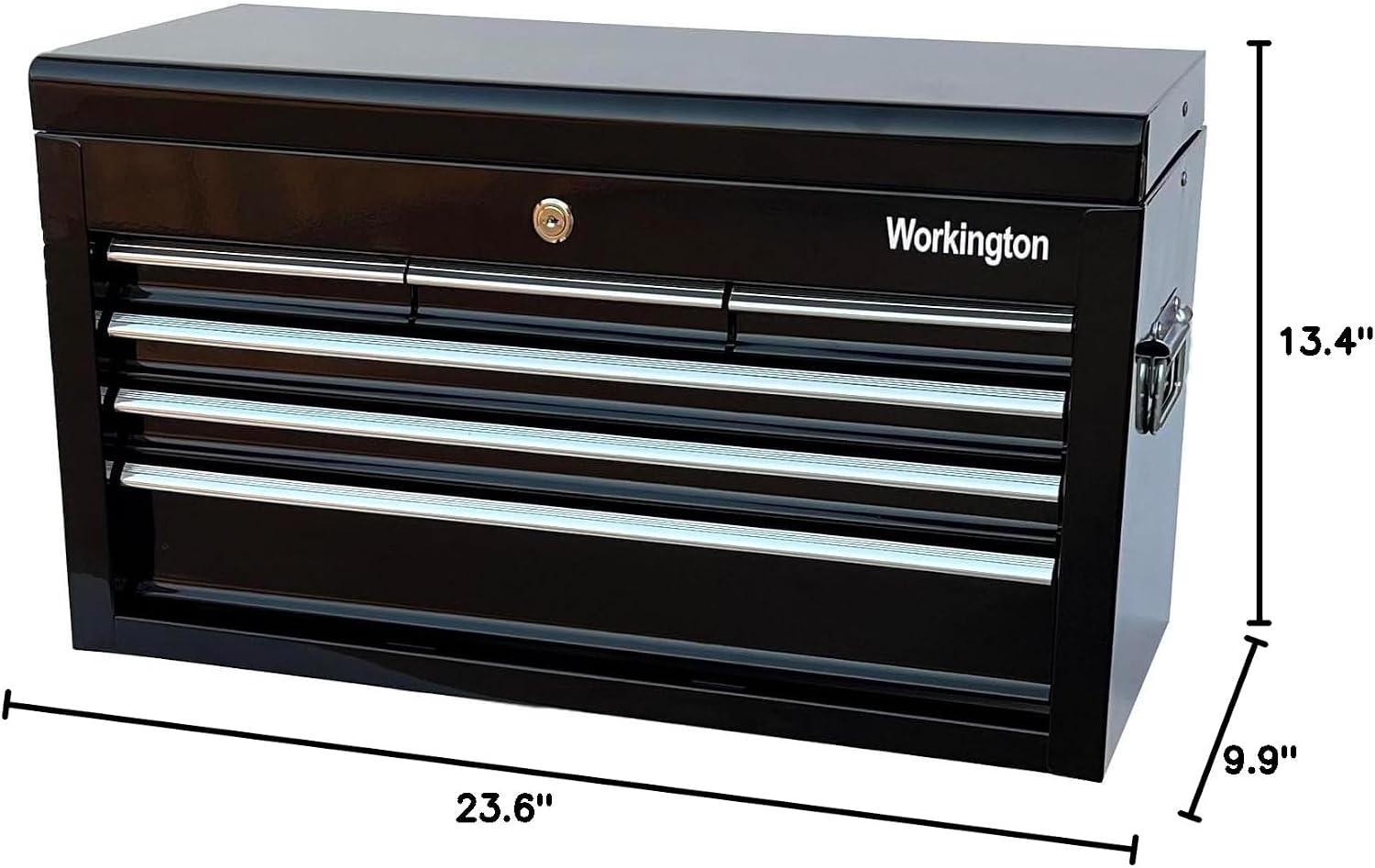 Workington Portable Metal Tool Chest with 6 Drawers, 24" 6-Drawer Tool Chest Cabinet with Ball Bearing Drawer Slides