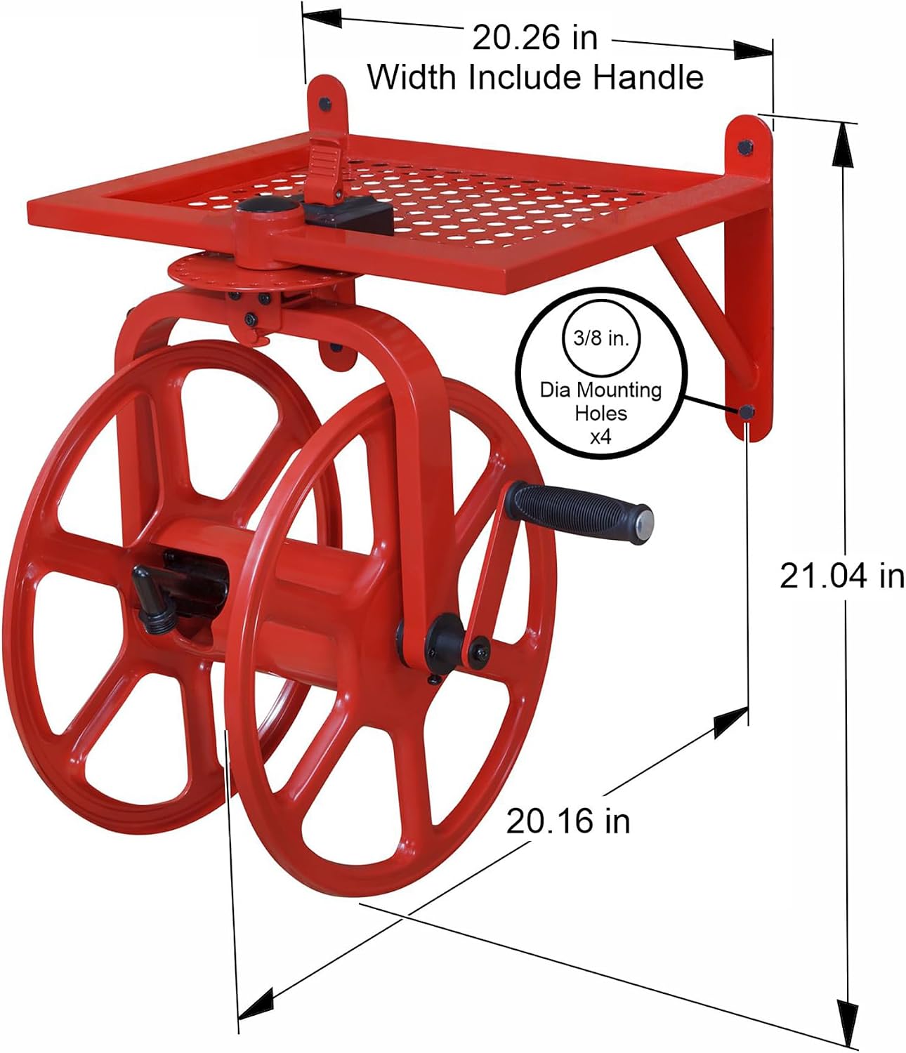 Liberty Garden 710 Navigator Rotating Garden Hose Reel, Holds 125-Feet of 5/8-Inch Hose - Bronze