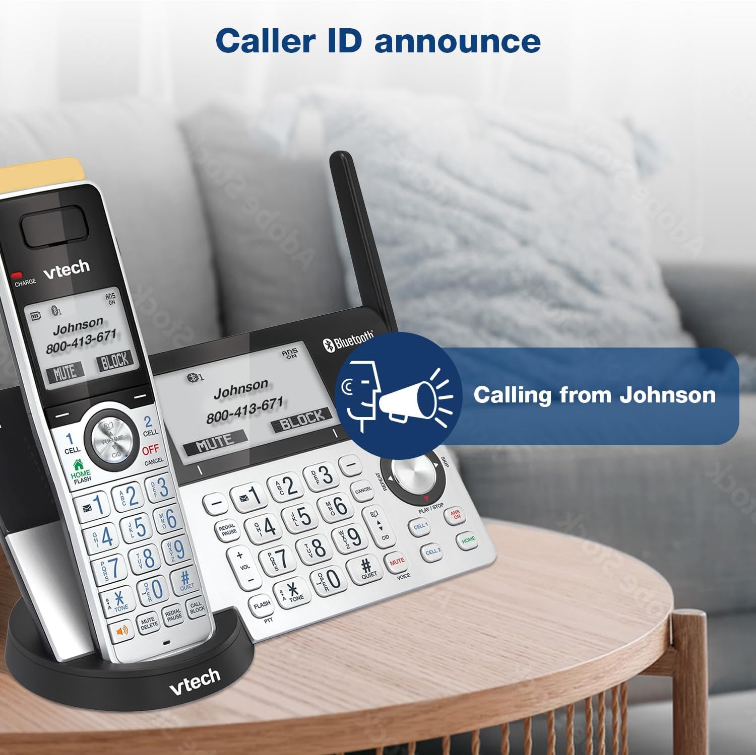 VTech IS8151-5 Super Long Range 5 Handset DECT 6.0 Cordless Phone for Home with Answering Machine, 2300 ft Range, Call Blocking, Bluetooth