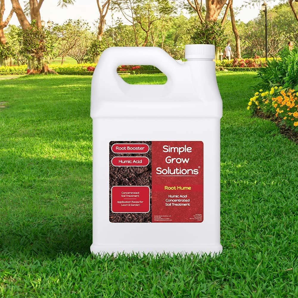 Raw Organic Soil Conditioner- Root Hume- Simple Grow Solutions- Natural Plant & Lawn Treatment- Nutrient Food Enhancer- Concentrated Liquid Humic - Grass, Tomatoes, Citrus, Flowers, Vegetables