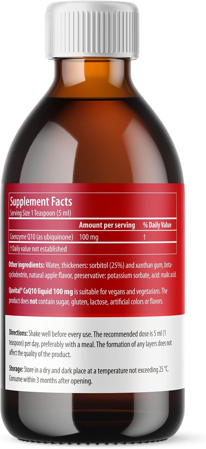 Q10Vital CoQ10 100 mg Liquid | Superior Absorption – Up to 9 Times Better Absorption | Strong Antioxidant for Heart Health, Energy Production
