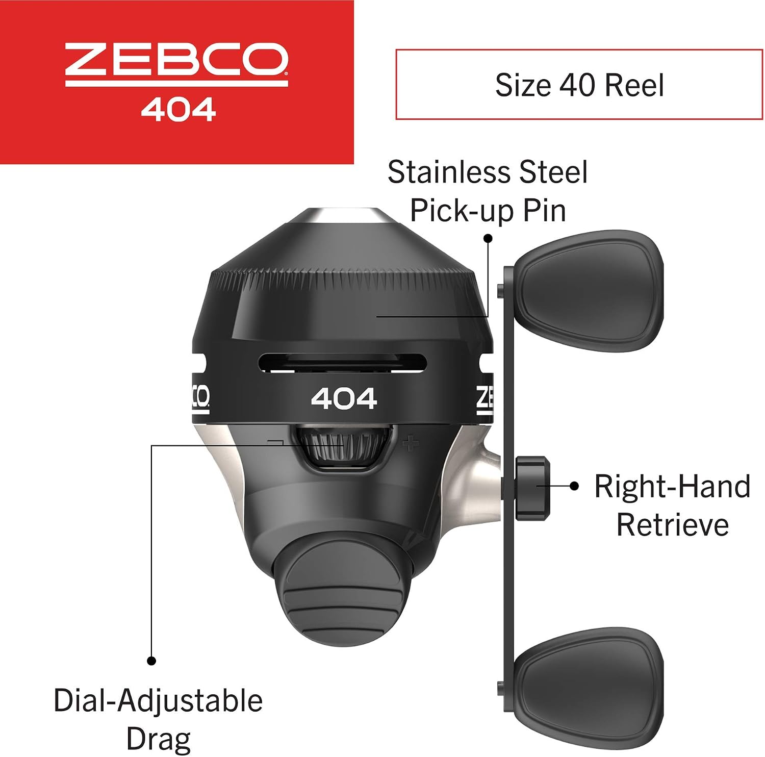 Zebco 404 Spincast Fishing Reel,