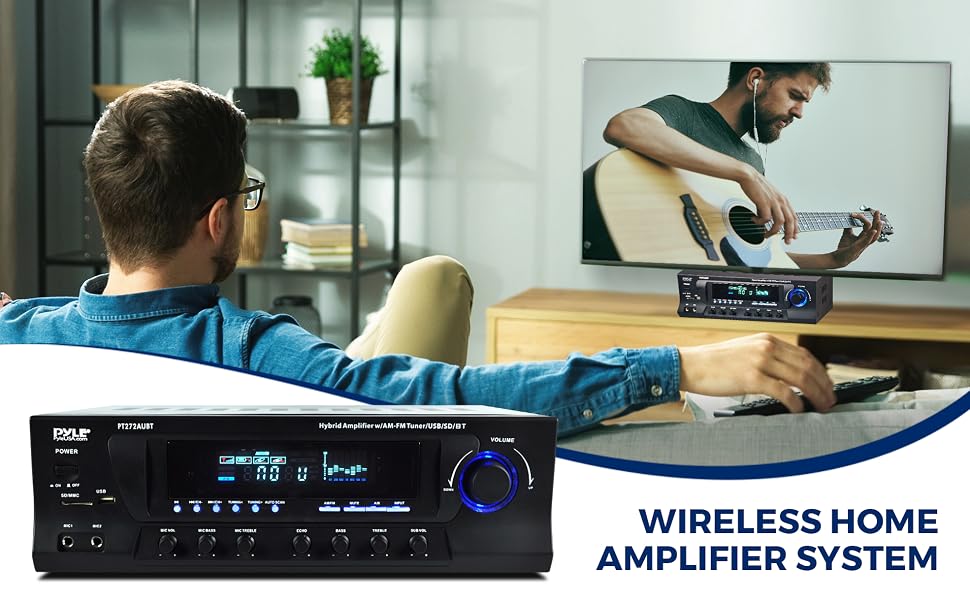Pyle Home Amplifier, Home Audio amplifier, Pyle Amplifier, Power Amplifier, Pyle Power Amplifier
