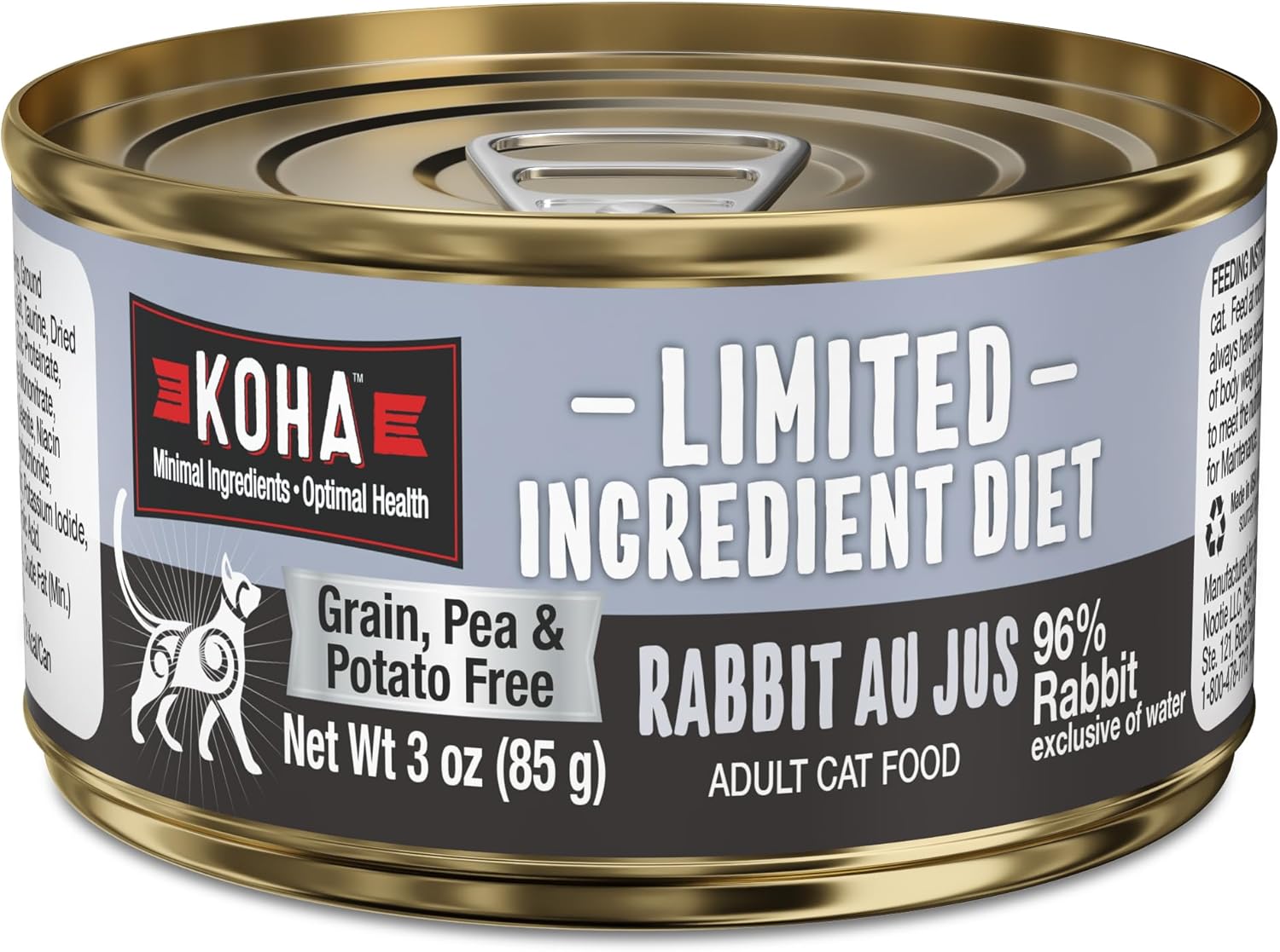 KOHA Limited Ingredient Diet Chicken Pate for Cats, 5.5oz Pack of 24 | Single meat protein, sensitive stomach formula, no fillers, limited ingredient wet cat food, made in USA