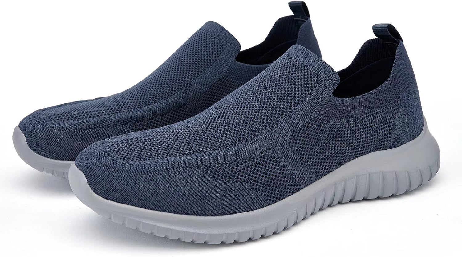 konhill Mens Slip-On Knit Walking Sneakers