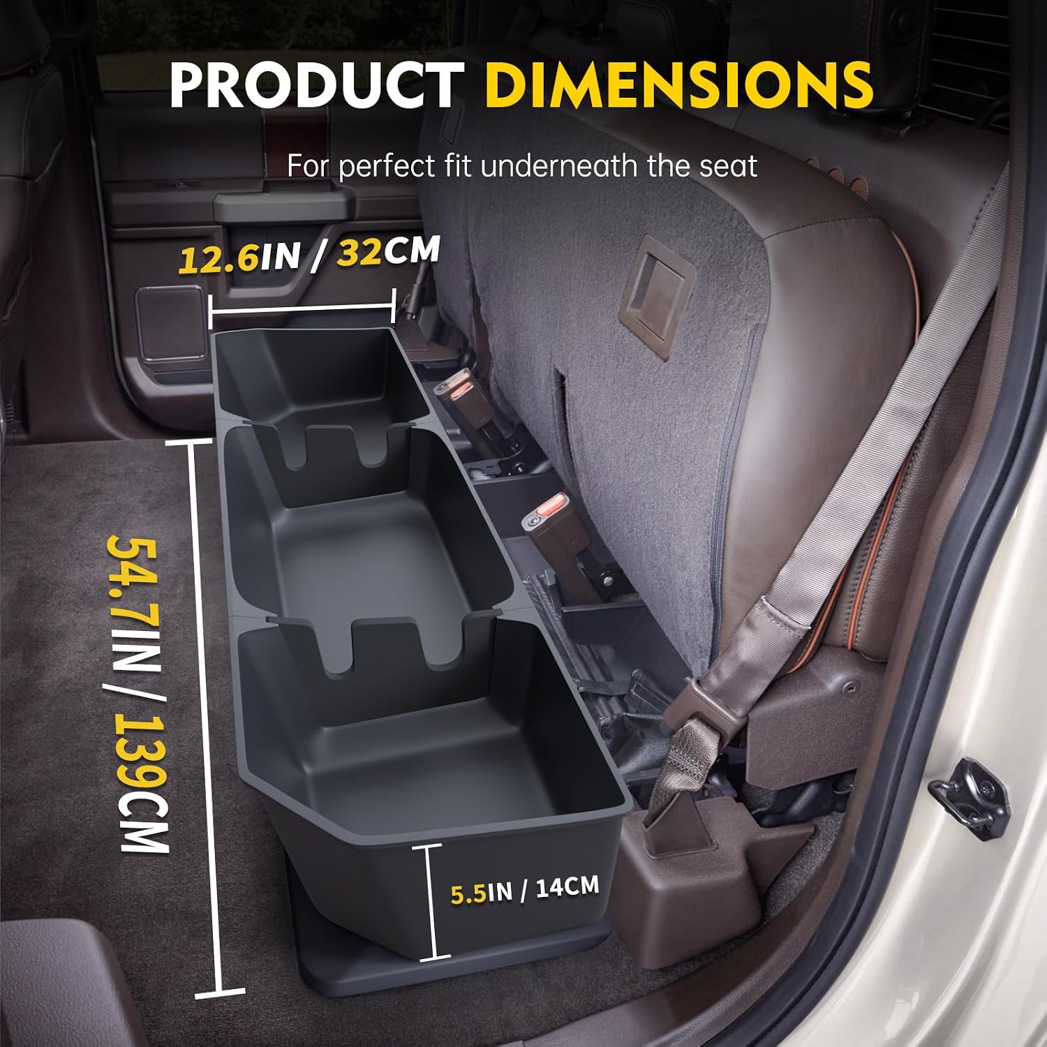 MIKKUPPA Truck Under Seat Storage - Fit for 2015-2026 Ford F150 F250 F350 | Compatible with 2015-2026 F150 SuperCrew Cab & Crew Cab