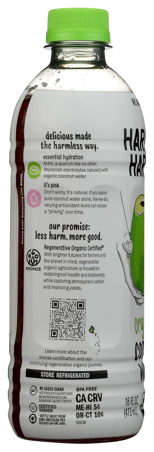 Harmless Harvest Organic Coconut Water, 32 Oz Bottle