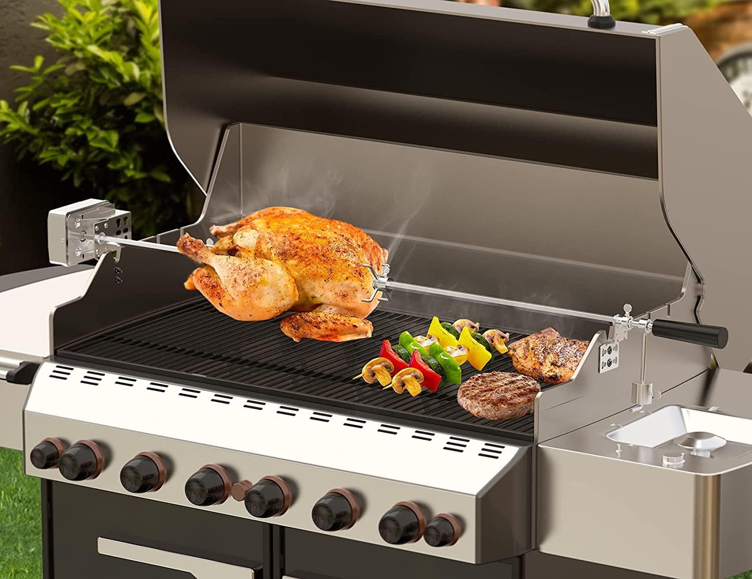 6902 Universal Barbecue Grill Stainless Steel Rotisserie Motor Bracket