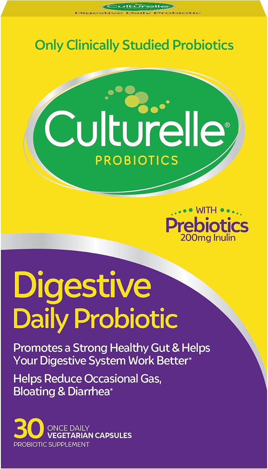 Culturelle Digestive Daily Probiotic for Men & Women, 10B CFUs, 30 Count | Digestive & Gut Health Support, Occasional Gas & Bloating*