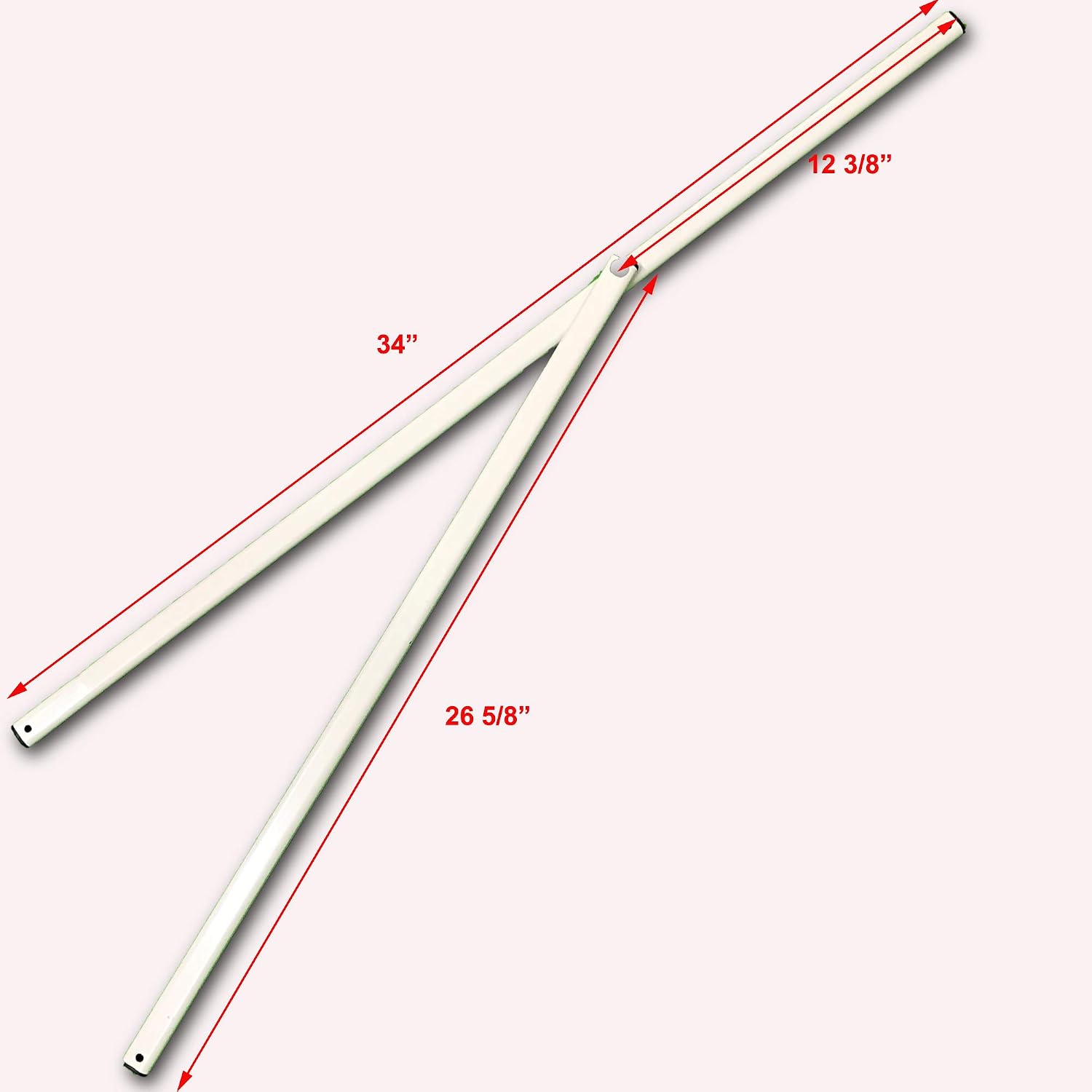 Quest Q64 10' x 10' Slant Leg Instant Up Canopy 2 Peak Truss Bars Replacement Parts Repair (White)