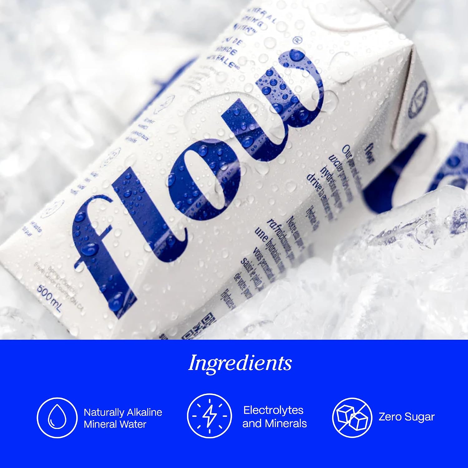 Flow Artesian Mineral Spring Water, 33.8 Fl Oz, 6 Pack | Naturally Alkaline Water, pH 8.1, Electrolytes, Minerals, Zero Calories, Eco-friendly pack, Non-GMO, BPA-Free