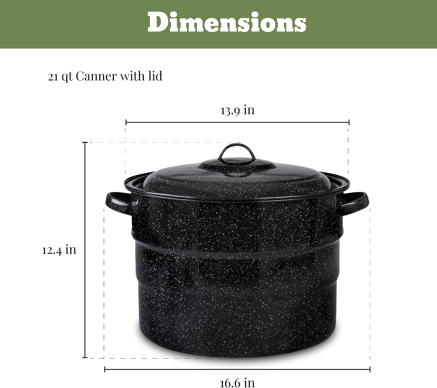 Granite Ware 8 Piece Enamelware Water bath canning Pot with Canning kit and Rack. Canning Supplies Starter Kit