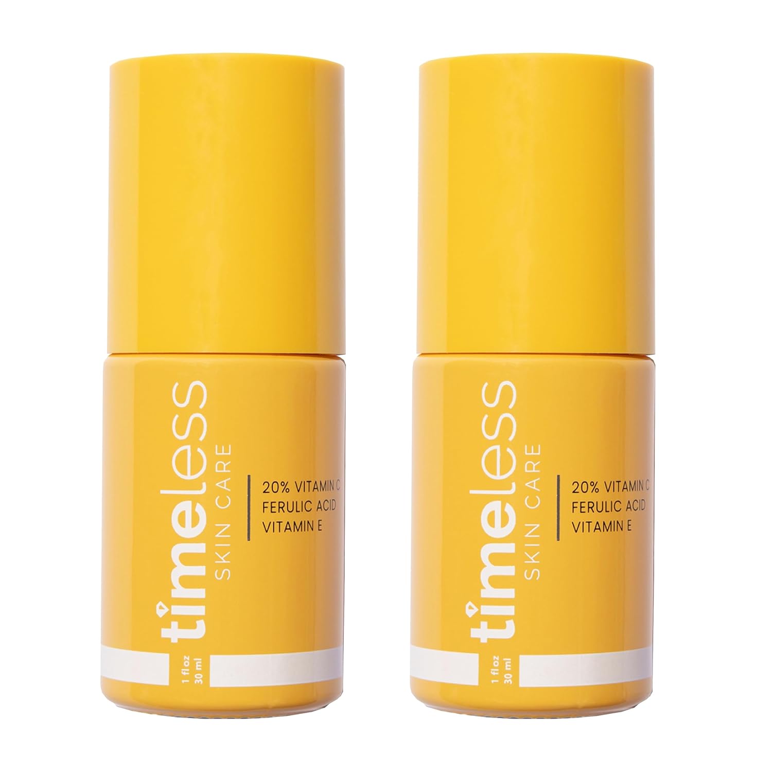 Timeless Skin Care Vitamin C Serum with Vitamin E & Ferulic Acid - Brightening Serum - for Oily & Dry Skin - Fragrance-Free - 1 oz | Vitamin C Serum for Even Skin Tone and Collagen Support, Antioxidant-Rich Advanced Skincare Formula, Lightweight