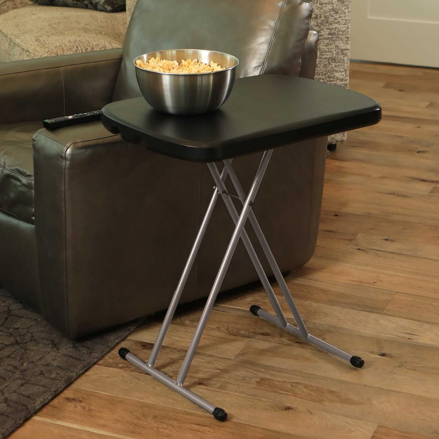 LIFETIME 80251 Adjustable Folding Laptop Table TV Tray, 26 Inch, White Granite