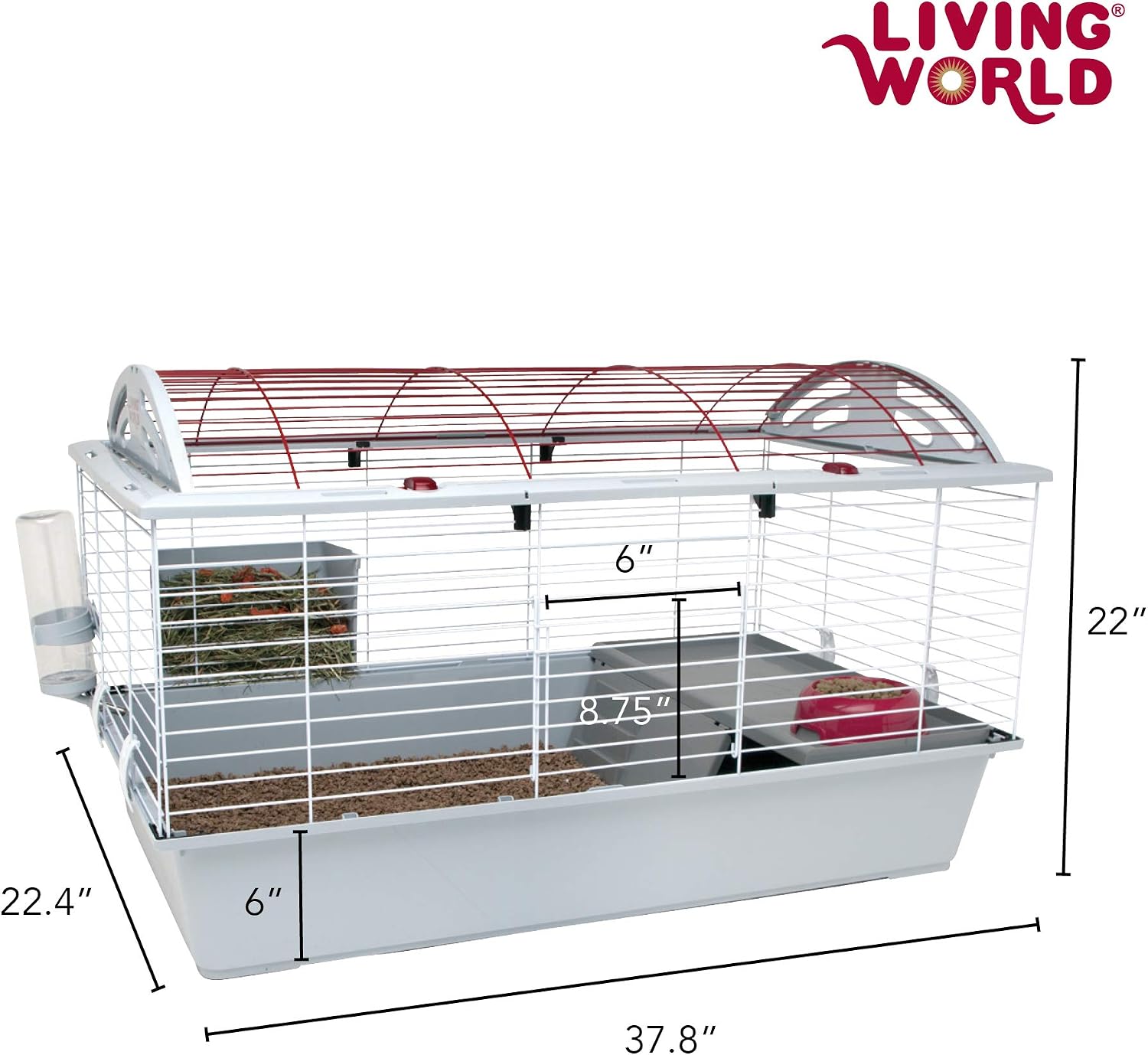 Living World - Deluxe Hybrid Habitat, X-Large | Rabbit, Guinea Pig, Chinchillas, and Small Animal Cage