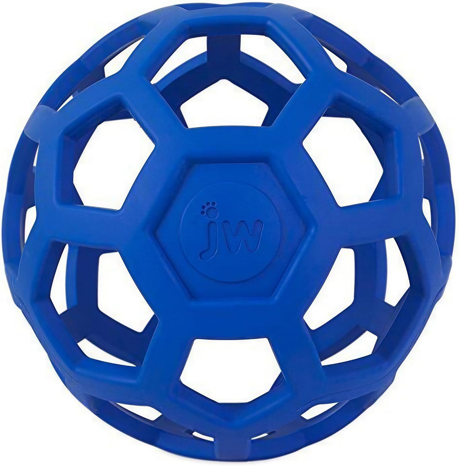 JW Pet Hol-ee Roller Dog Toy Puzzle Ball, Natural Rubber, Extra Large (7.5 Inch Diameter), Colors May Vary, (Count of 1)