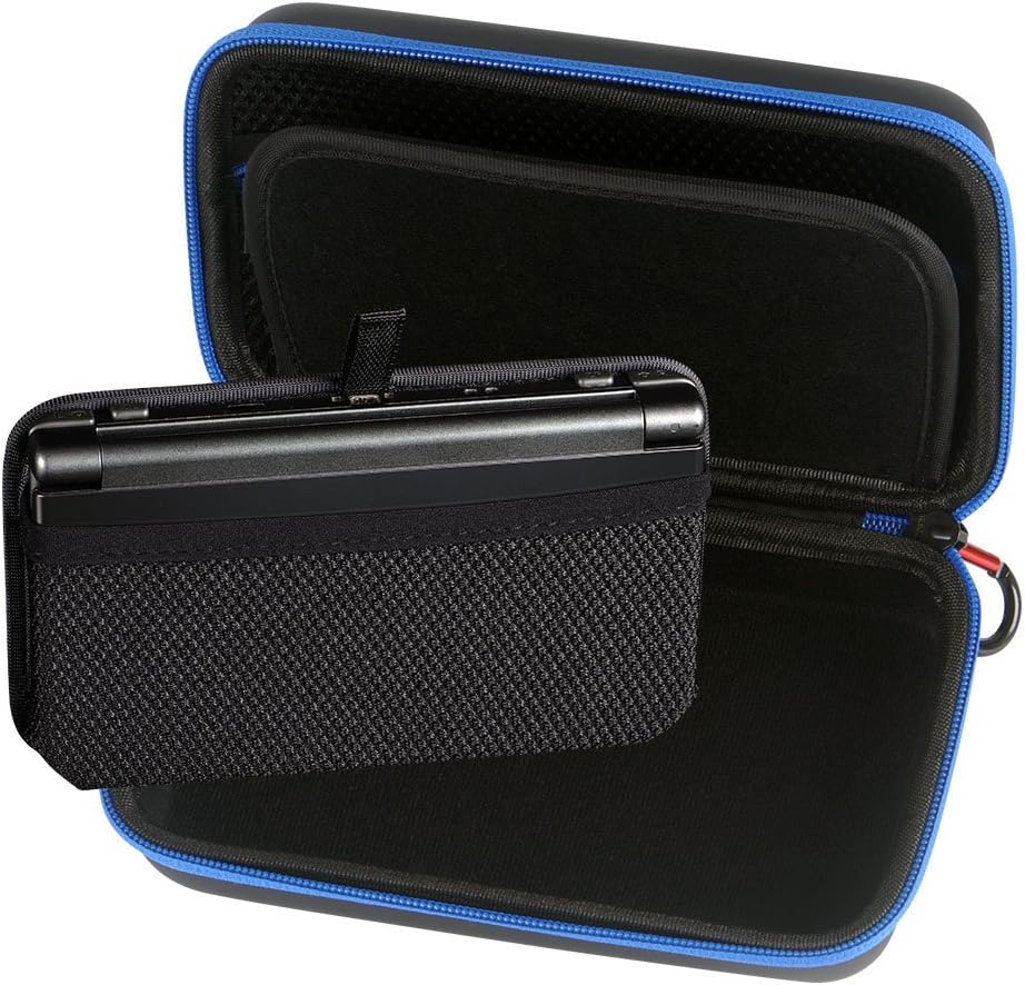 Smatree Carrying Case for Nintendo 3DS XL/2DS XL | Hard Protective Shell Travel Case for Nintendo New 3DS - Super NES Edition-Black/Red