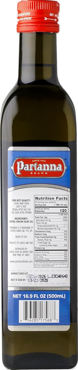 Partanna Robust Extra Virgin Olive Oil, 33.8 fl oz (1 L)